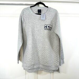 Lake Tahoe Quilted Marled Light Gray Crewneck Sweatshirt 2XL